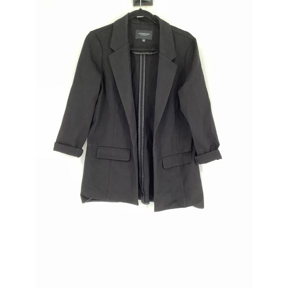 Liverpool Women's Medium Black Boyfriend Blazer Light Weight Ponte Knit J7-37 - Picture 3 of 9